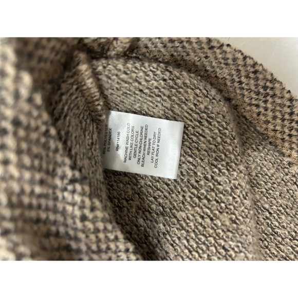 Retrelogy Sweater Womens Size 2X Tan Knit 3/4 Sleeve Button Pullover Cowl Neck - Picture 4 of 5